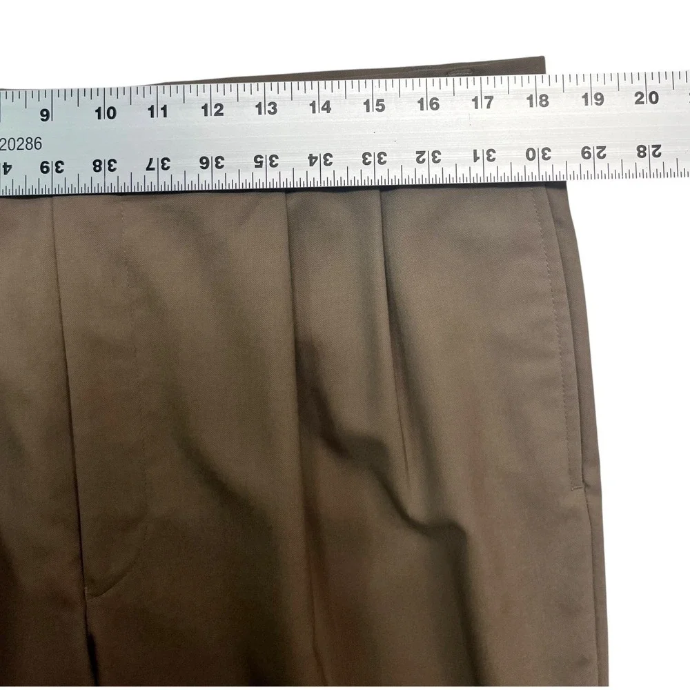 Ralph Lauren 36x32 Dress Pants Trousers Total Comfort Wool Pleated High Waisted